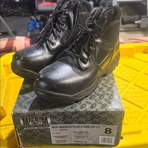 Magnum Black Tactical Boots with Side Zip